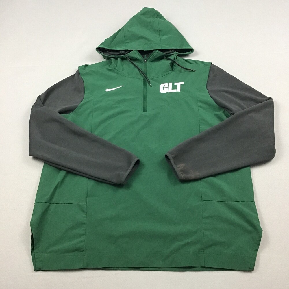 Charlotte 49ers Jacket Men Large Green Nike NCAA Basketball Dri FIt Hood L *